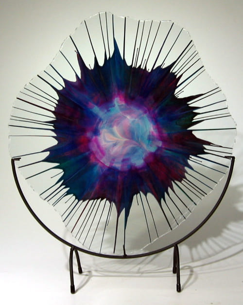 Click to view detail for DD18-0132 Energy Web Purple/Blue 18x18 